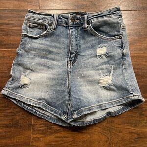Risen High Waisted Jean Shorts